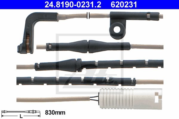 ATE CZUJNIK KLOCKÓW HAM  24.8190-0231.2 BMW E65 730D 02-, 730I 03-, 735I 01-, 740I 05-