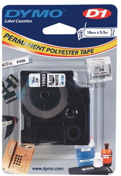 Dymo oryginalny taśma do drukarek etykiet 16960 S0718070 czarny druk/biały