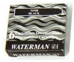 Waterman Nabój krótki czarny 6 sztuk AT032-2