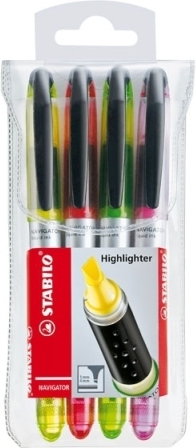 Stabilo Zakreślacz NAVIGATOR ETUI 4 KOLORY 545/4