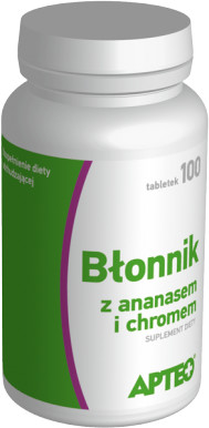 Synoptis Błonnik z ananasem i chromem Apteo 100 tabletek 8965801