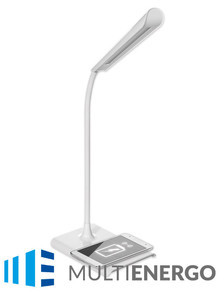 ActiveJet Lampka biurkowa LED AJE-TELSAR 6W z funkcją ładowania bezprzewodowego telefonów komórkowych Biała (AJE-TELSAR W)