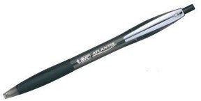 BIC Długopis Atlantis automatyczny z metalowym klipem czarny BC082-2