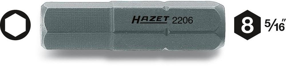 Hazet Bit z końcówką sześciokątną 2206-5 5 mm stal specjalna C 8 1 szt