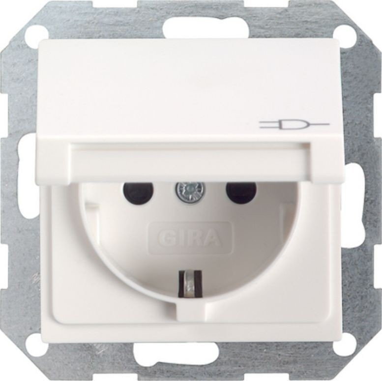 Gira 011 01136108 Gniazdo wtykowe System 55 SCHUKO 16 A 250 V z klapką bez