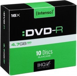 Intenso DYSK DVD-R 4.7GB 16x 10P DVD-RINT 4101652 SL10P