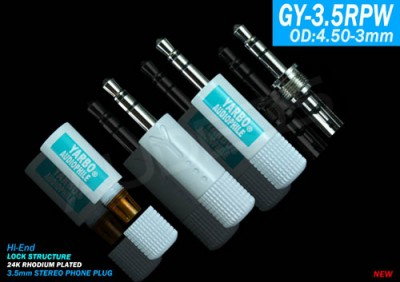 Yarbo GY-3.5RPW - wtyk jack 3.5mm TRS stereo rodowany