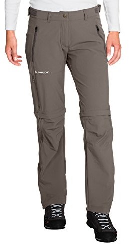 Vaude Farley Stretch Zip Off T-Zip Damesbroek, Coconut, Normaal, Maat 36 (401445090360_509_XS)