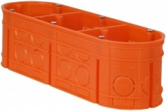 PUSZKA podtynkowa GŁĘBOKA Z WKRĘTAMI POMARAŃCZOWA M3X60F MULTIWALL