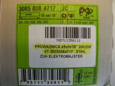 STIHL PROWADNICA 30050084717 45CM 325 1,6