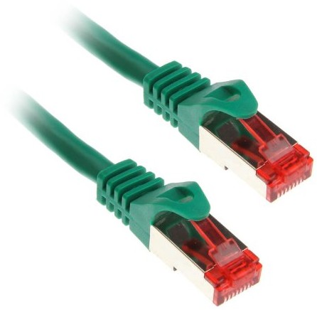 InLine 76450 G kabel S/FTP Patch ( MHz, PCW, miedź, 0,5 m) Zielony 4043718036462