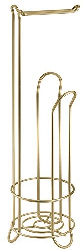 InterDesign Inter wzornictwo 68719eu Classico swobodnie stojący na papier toaletowy Plus, perlmuttgold