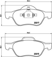 BREMBO Zestaw klocków hamulcowych, hamulce tarczowe P 68 048