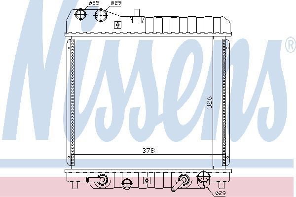 NISSENS Chłodnica, układ chłodzenia silnika 68111
