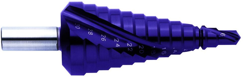 Exact Wiertło stożkowe stopniowe 09013 HSS 6 30 mm TiN TiALN Długość całkowita 98 mm 1 szt