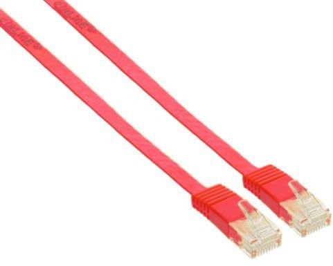 InLine 71603r płaski przewód krosowy (U/UTP, RJ-45, 3 m) Czerwony 4043718157105