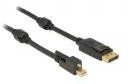 Delock Kabel DisplayPort- mini DisplayPort-2 m, czarny - 83722