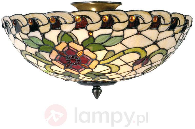Clayre&Eef ROSALIE - lampa sufitowa w stylu Tiffany