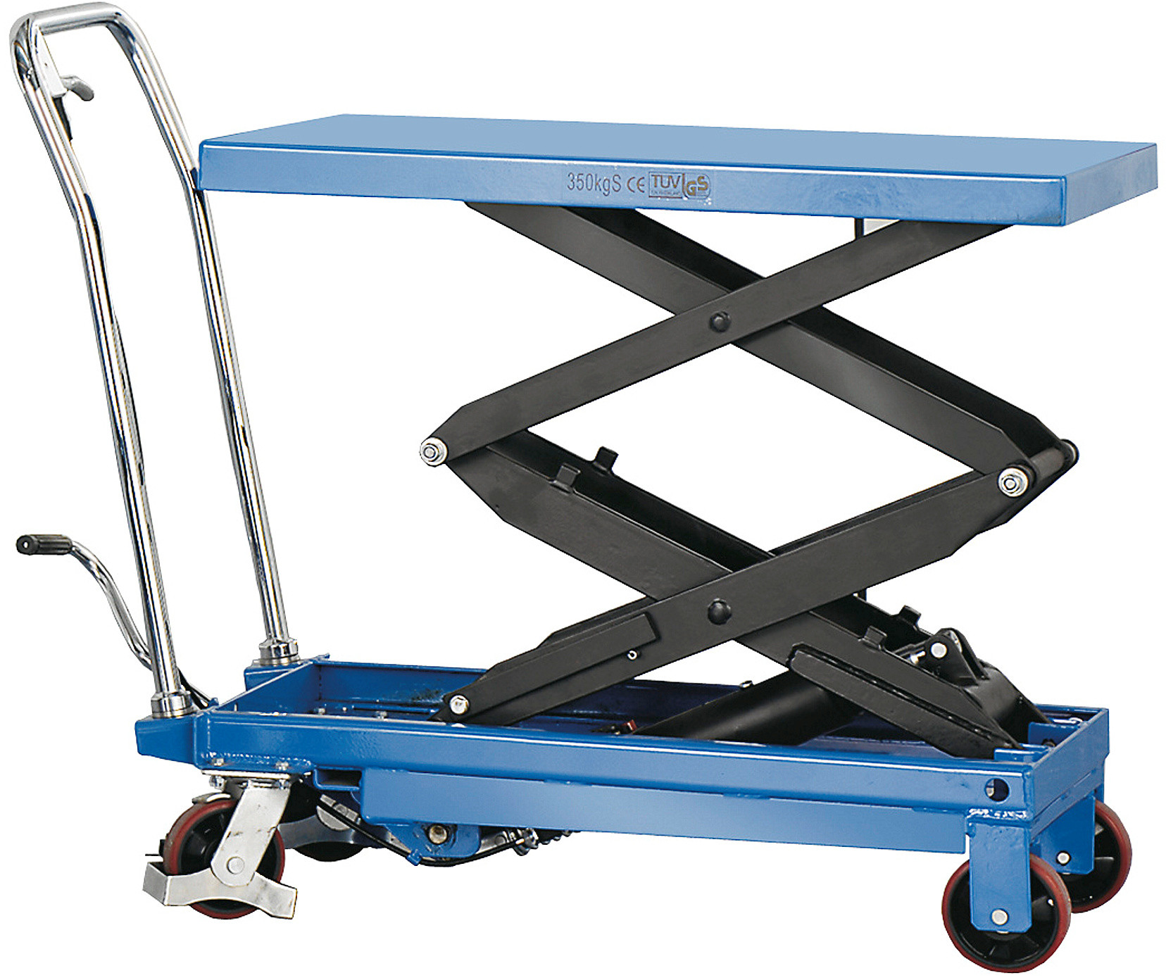 AJ Hydrauliczny wózek podnoszący. Nośność: Obciążenie:350 kg Wymiary platfor 31027