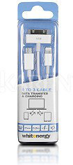 Whitenergy Kabel do przesyłu danych, wtyczka USB 2 0 na micro USB /iPhone4/iPhon (09987)