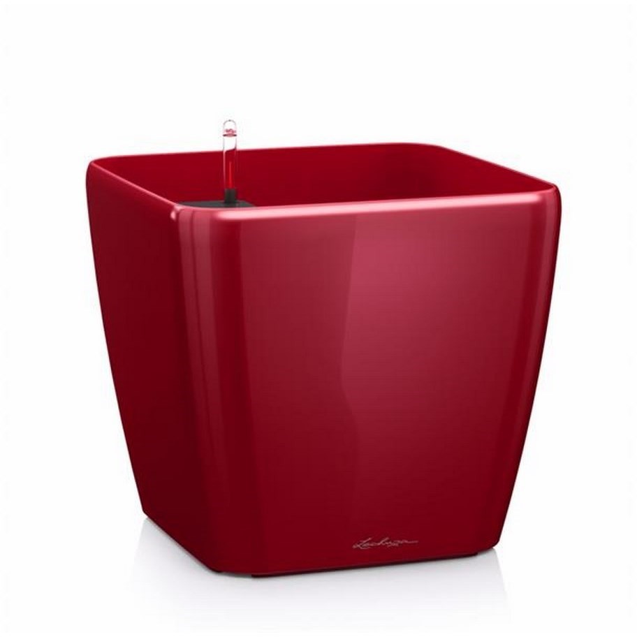 Lechuza Quadro LS 21 plastikowa doniczka samonawadniająca czerwony