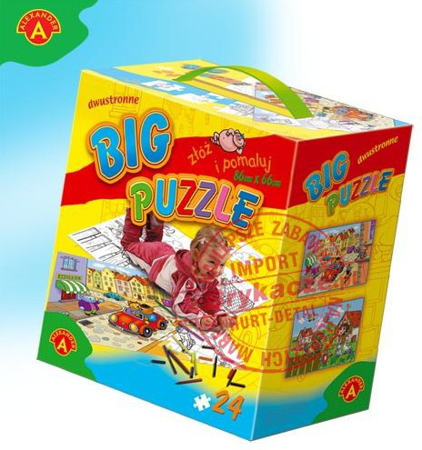 Alexander Big Puzzle do kolorowania + kredki gratis 002447