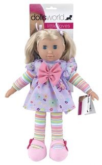 Dolls World Lalka przytulanka Lucy 36 cm fioletowa