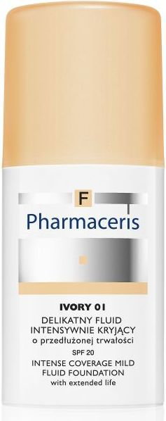 Pharmaceris Pharmac F delikatny Fluid intensywnie kryjący SPF 20 01 Ivory