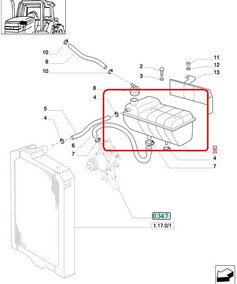 CNH ZBIORNICZEK WYRÓWNAWCZY Z CZUJNIKIEM POZIOMU 82019583 - 82009886 - 82019581