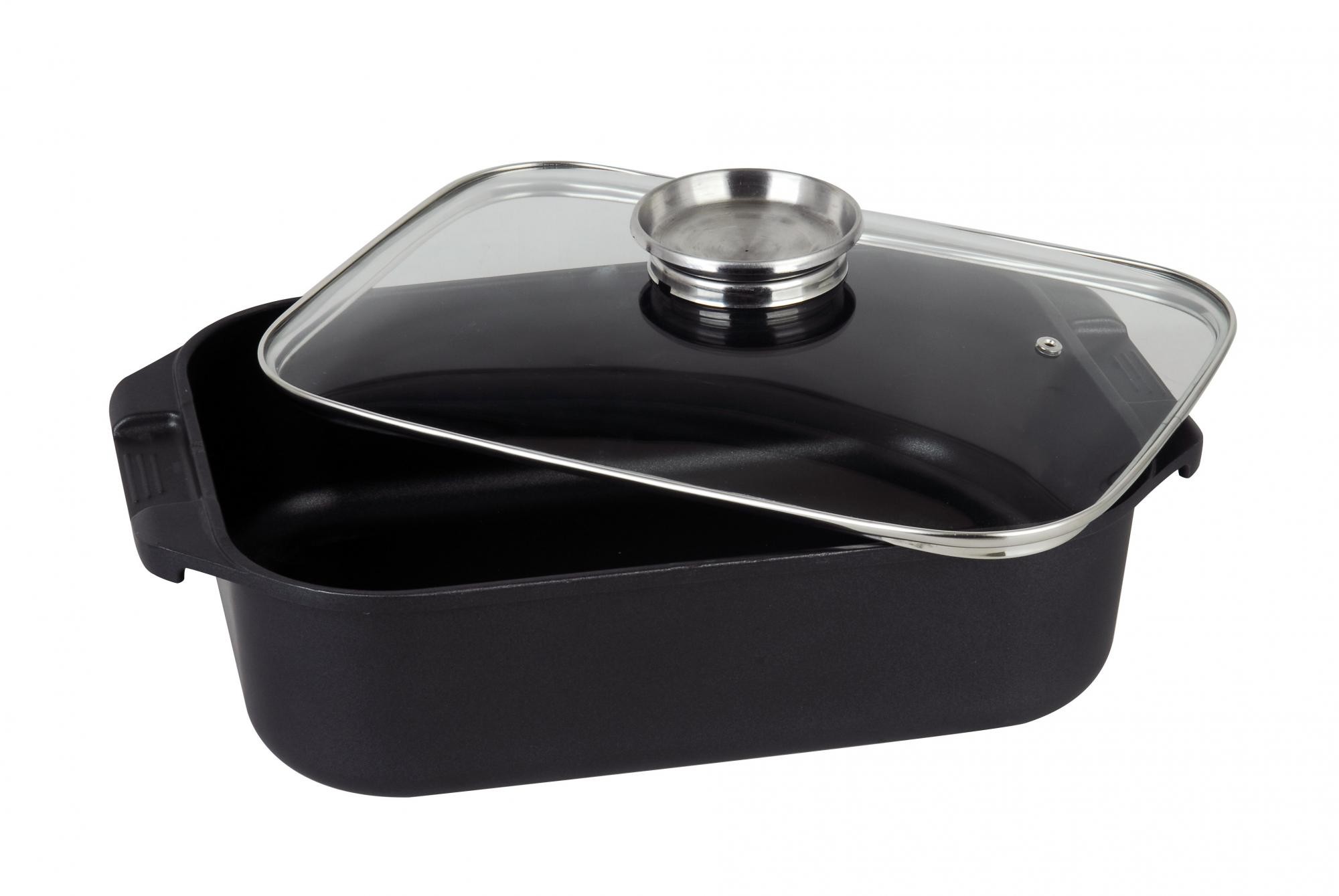 TORO Naczynie do pieczenia z pokrywką szklaną 34,5 x 24,5 x 10 cm