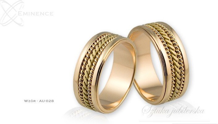 Eminence Obrączki ślubne - wzór Au-028