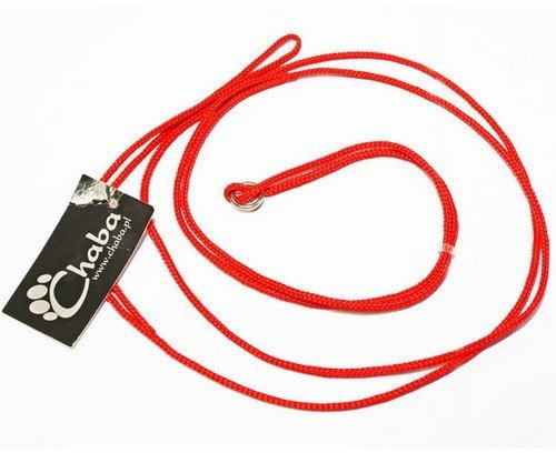 Chaba Smycz Ringówka - 2,5mm czerwona 120 cm67