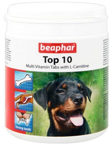 Beaphar Top 10 Dog - Preparat Witaminowy Z L-Karnityną Dla Psa 750Tabl.