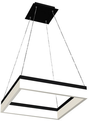 Milagro NERO Lampa wisząca 32W czarna kwadrat 081