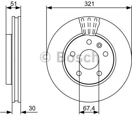 BOSCH Tarcza hamulcowa 0 986 479 544
