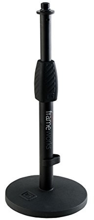 GATOR Blokada Frameworks GFW-MIC-0601 mikrofon stojak na biurko, z okrągłą podstawę i obracanie GFW-MIC-0601