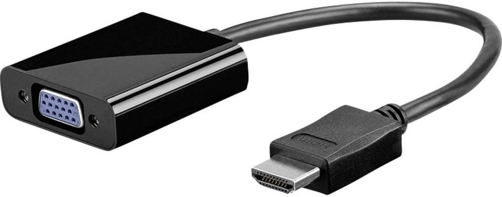 goobay Przejściówka adapter HDMI VGA 68793 [1x złącze męskie HDMI 1x złącze żeńskie VGA złącze żeńskie jack 3 5 mm]
