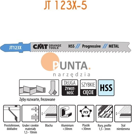 CMT brzeszczot do metalu HSS JT123X-5