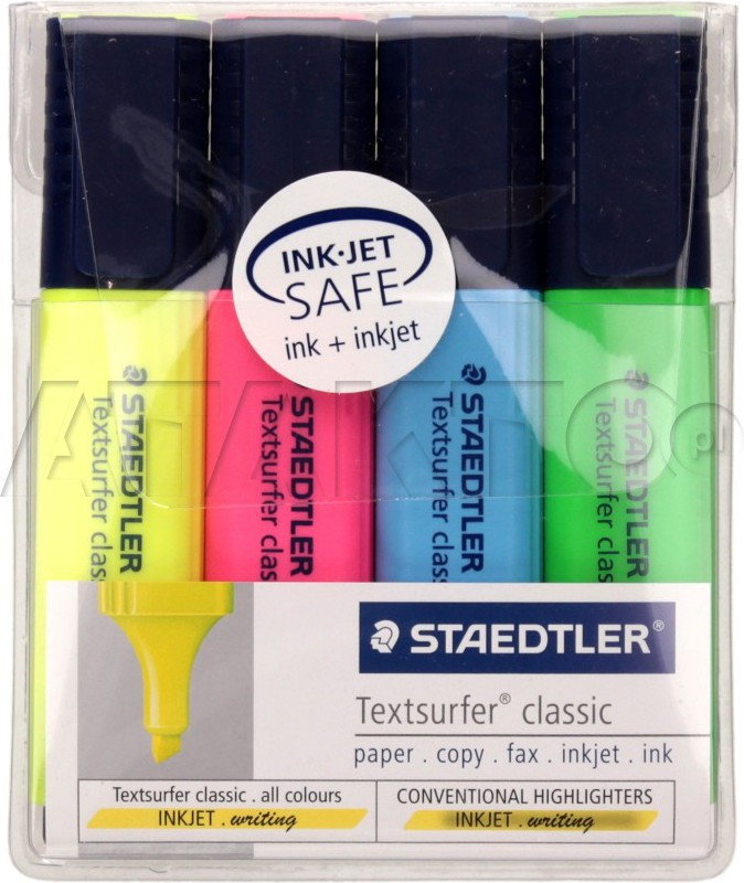 Staedtler Zakreślacz 4kol etui Texsurfer S364SC4 ST6622