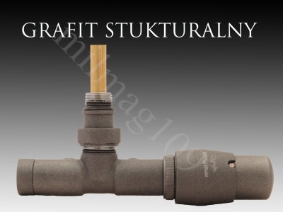 Mera Term Zawór termostatyczny kątowy z rurką zanurzeniową UNICO prawy GRAFIT ST