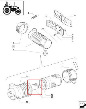 CNH FILTR POWIETRZA WEWNĘTRZNY NEW HOLLAND 87569533 - 1930590 - 47128156 - 47132