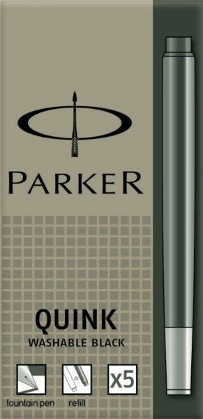 Parker Naboje Atramentowe czarne zmywalne QUINK - H2807 NB-1750