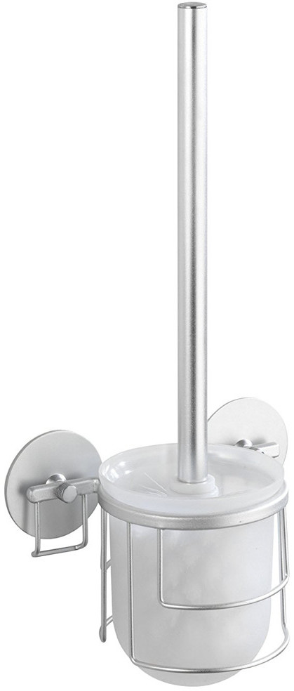 Wenko Pojemnik na szczotkę + szczotka WC Turbo-Loc aluminium B003SLDWQ2