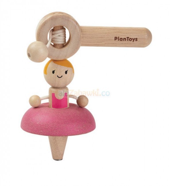 Plan Toys Drewniany bączek, Baletnica, PLTO-5194