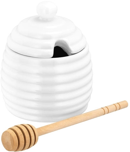Judge Pojemnik na miód z łyżeczką 200 ml Table biały JU-JFY005