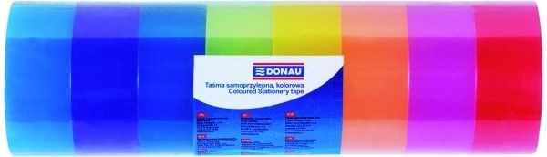 Donau Taśma klejąca 18 mm X 18 m 8 kolorów, -J1595 NB-1660