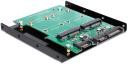 Delock Konwerter SATA 22pin / 2x mSATA 62480