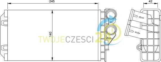 NRF Wymiennik ciepła, ogrzewanie wnętrza 54251