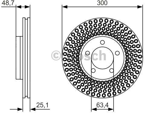 BOSCH Tarcza hamulcowa przednia, 0 986 479 701  0986479701