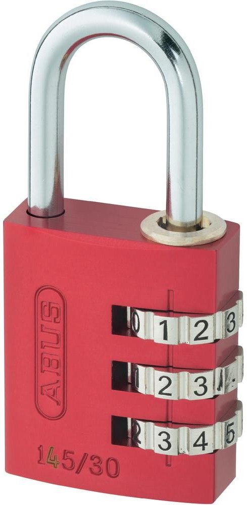 Abus Kłódka z zamkiem szyfrowym ABVS46615 aluminiowa 31 5x65x15 5 mm czerwona
